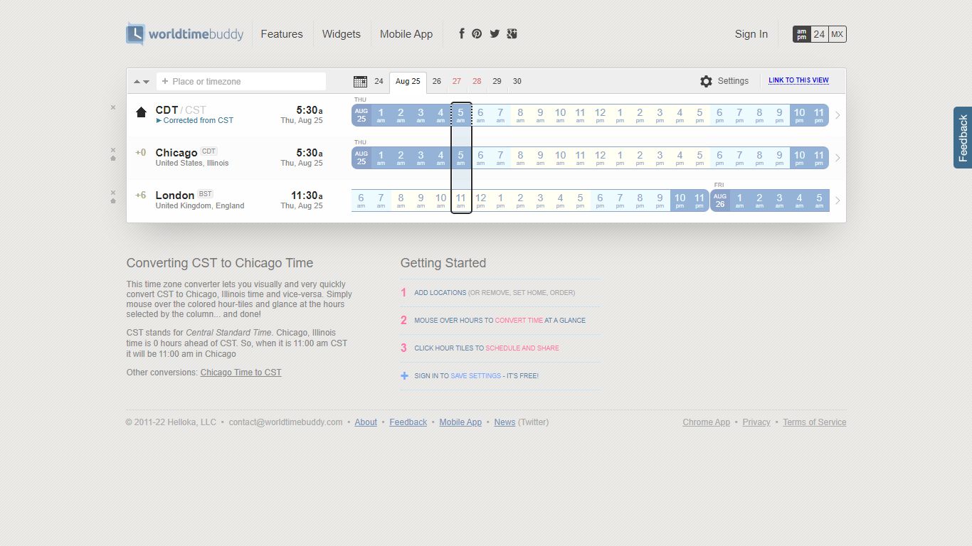 CST to Chicago Converter - Convert Central Time to Chicago, Illinois ...